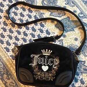 Juicy Couture Black and Gold Crossbody Bag